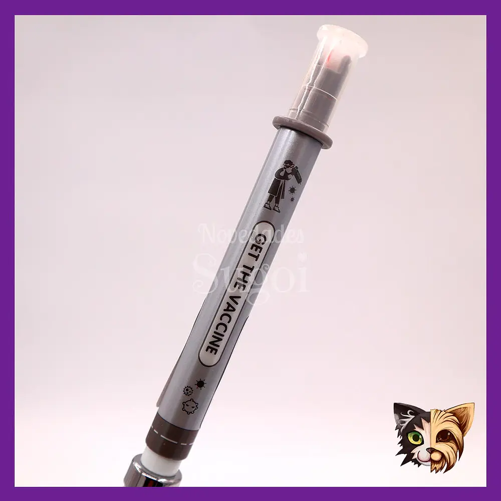 Lápiz diseño vacuna con timbre