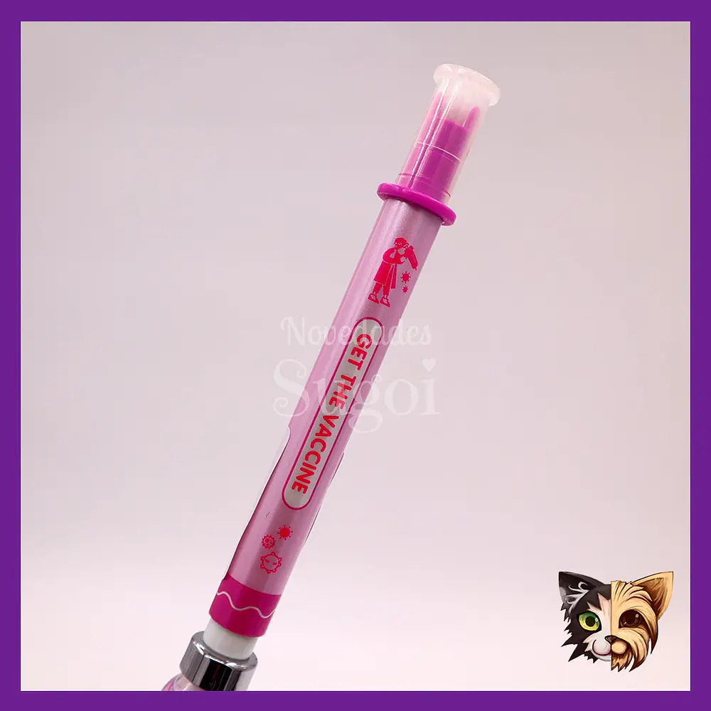 Lápiz diseño vacuna con timbre