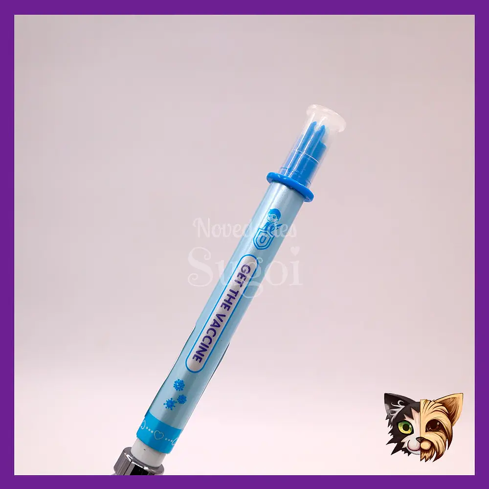 Lápiz diseño vacuna con timbre