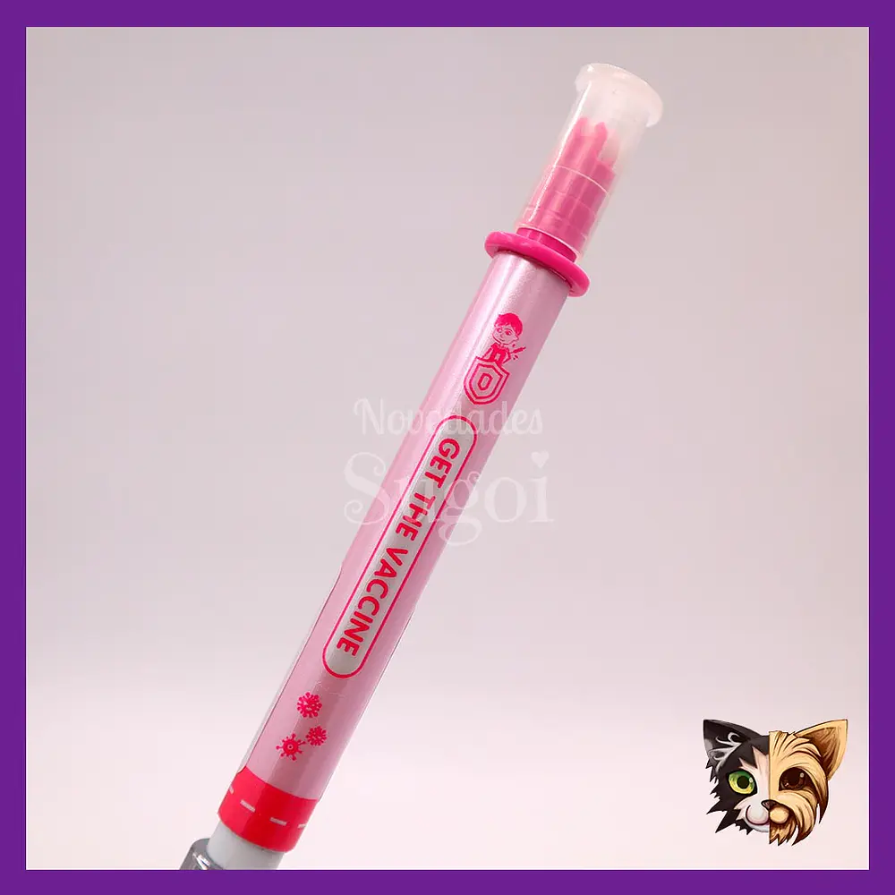 Lápiz diseño vacuna con timbre