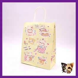 Bolsa regalo gatito moño md