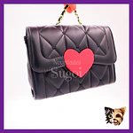 Cartera negra corazón