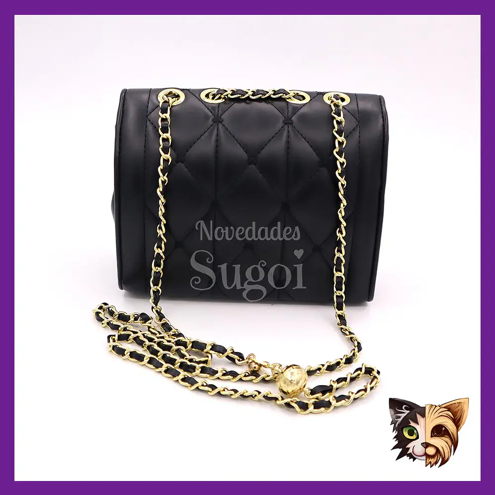 Cartera negra corazón