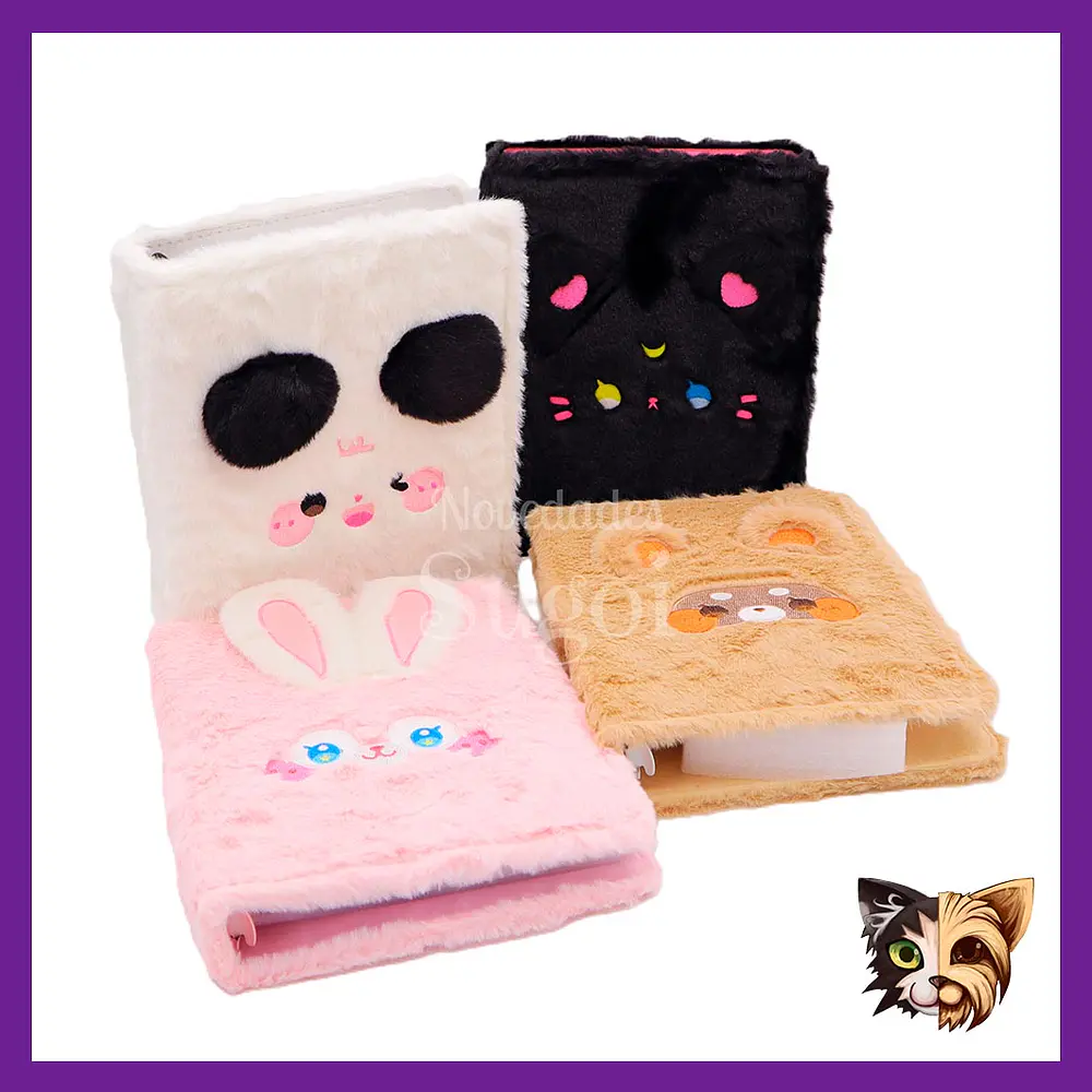 Binder Afelpado Animalitos