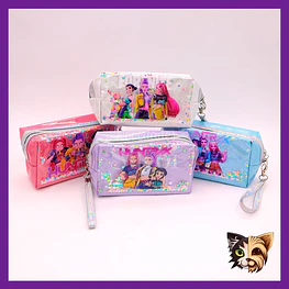 Estuche guerreras K-pop glitter 