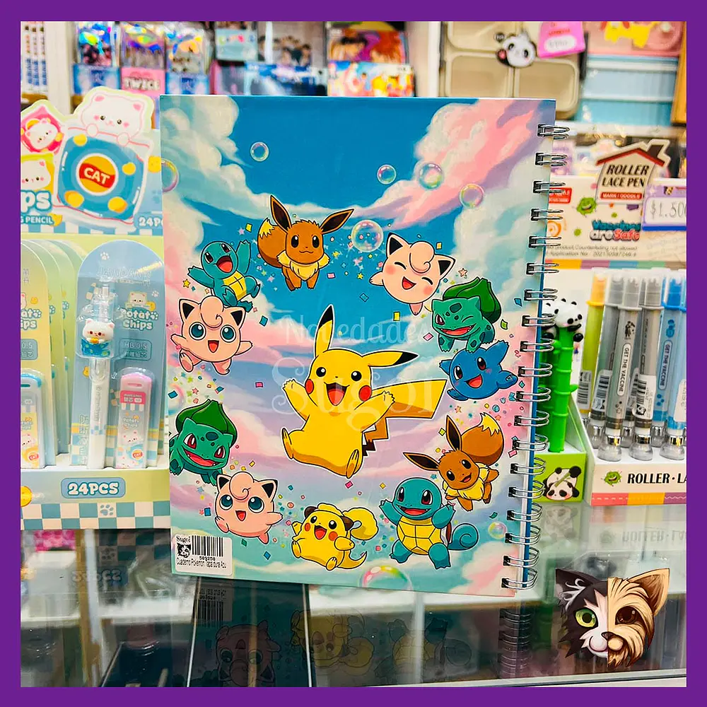 Cuaderno Pokemon Tapa dura