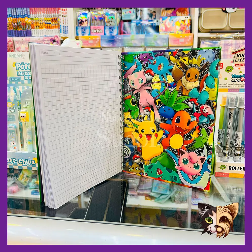 Cuaderno Pokemon Tapa dura