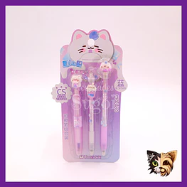 Set bolígrafos 3pcs Blue Berry