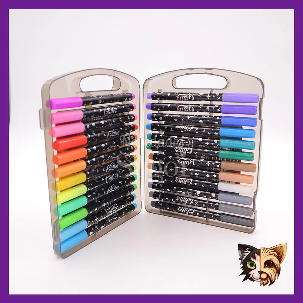 Set marcadores con brillo Glitter marker 24pcs
