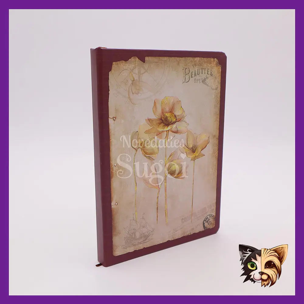 Libreta vintage Flores
