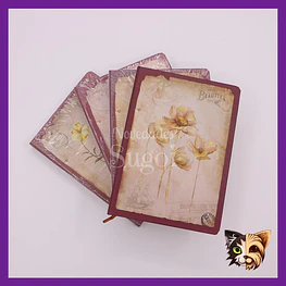 Libreta vintage Flores