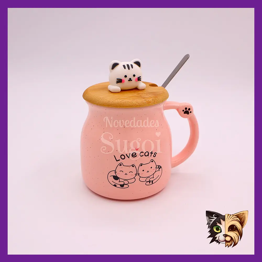 Mug topper gato