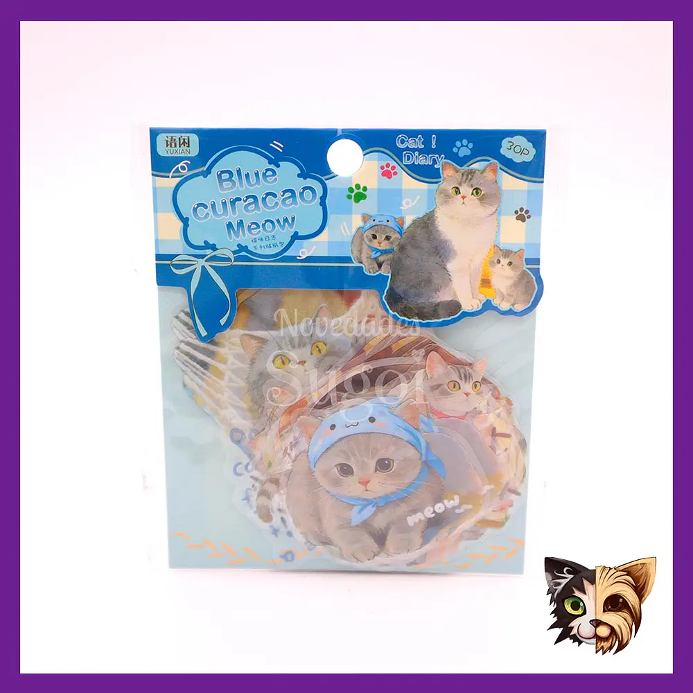 Sticker gatos Bebidas 30pcs