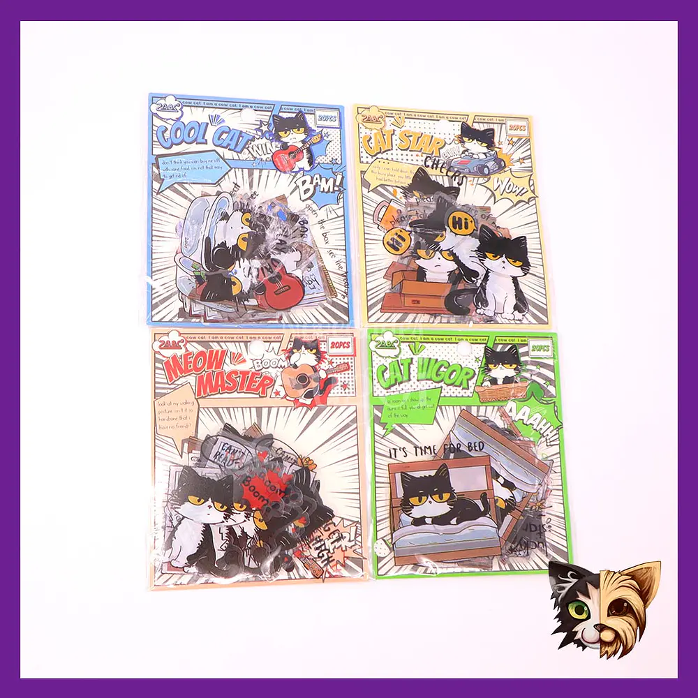 Sticker emotion cat