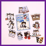 Sticker emotion cat