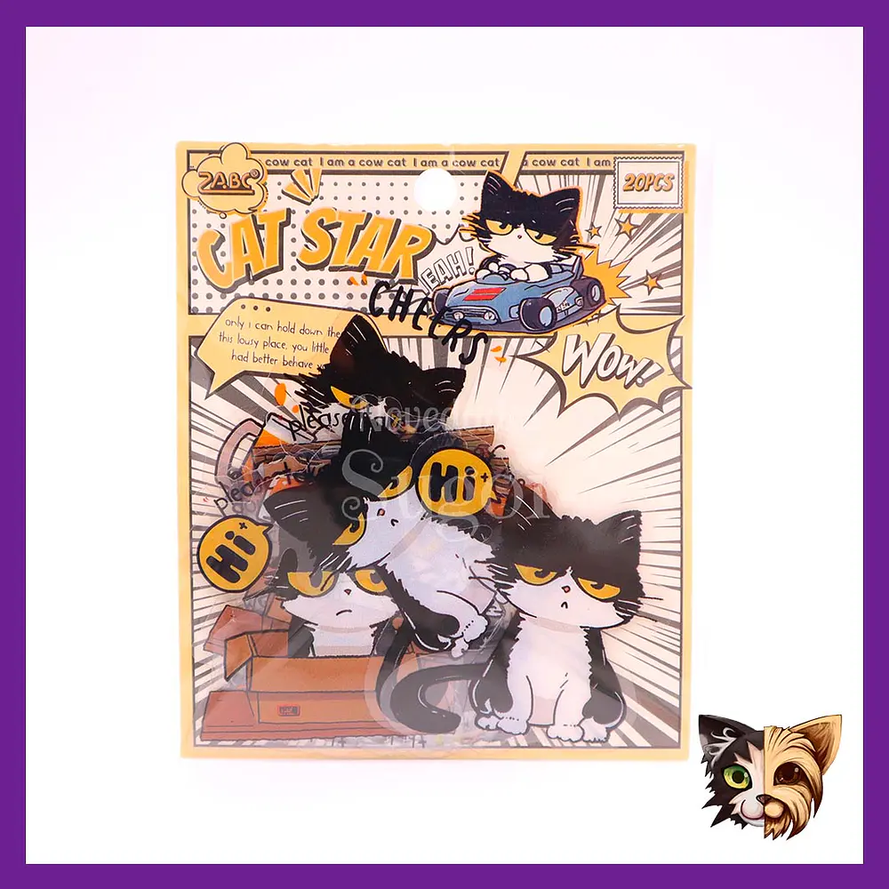 Sticker emotion cat