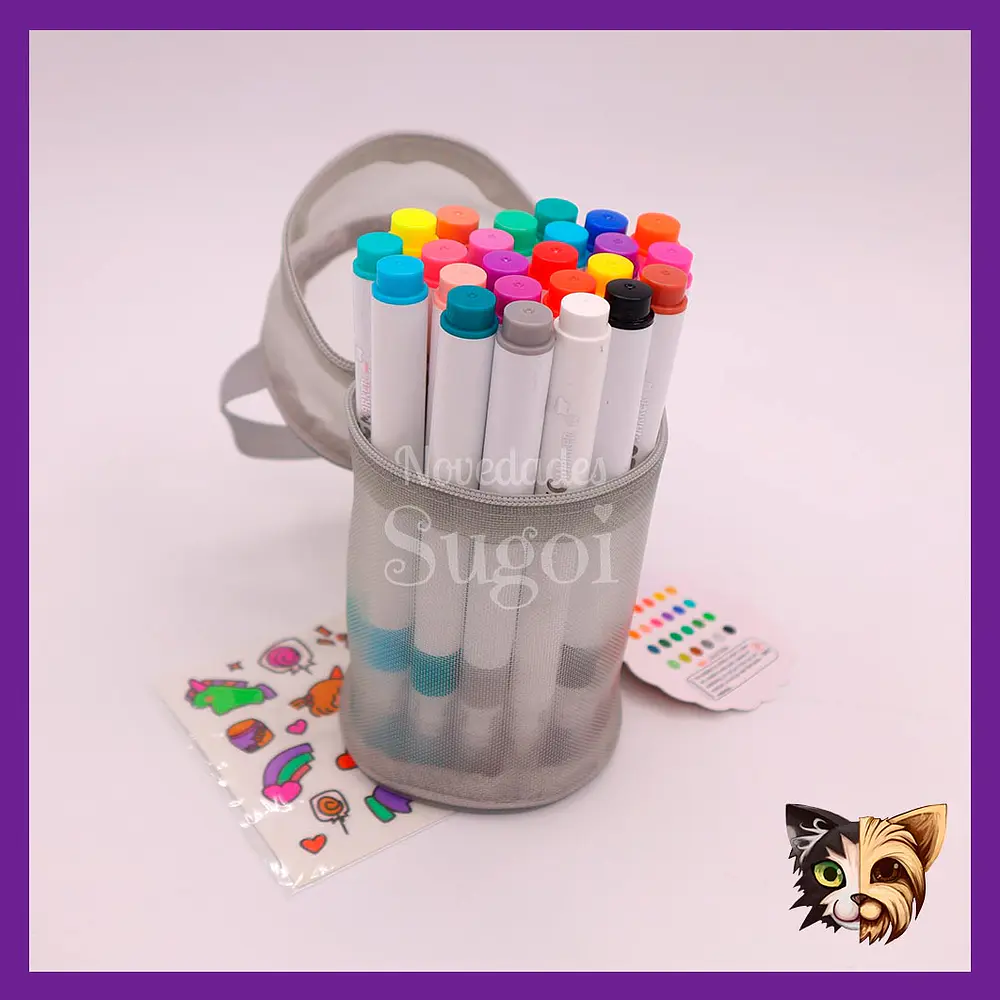 Set marcadores acrílicos 24 colores