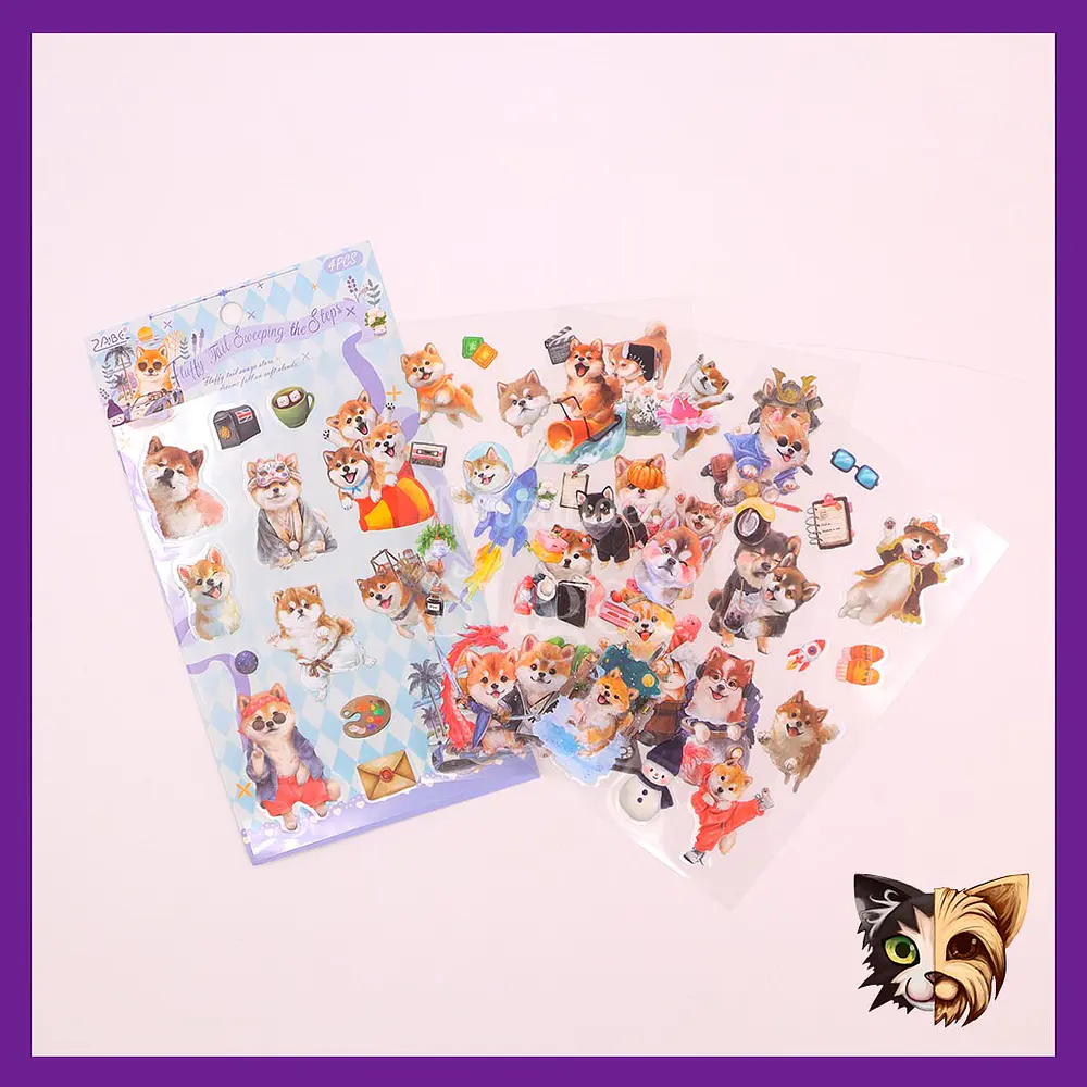 Stickers Fluffy tail 4pcs