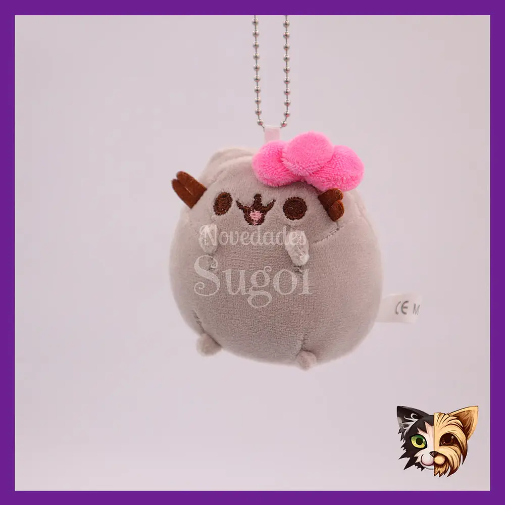 Llavero Pusheen colgante moño