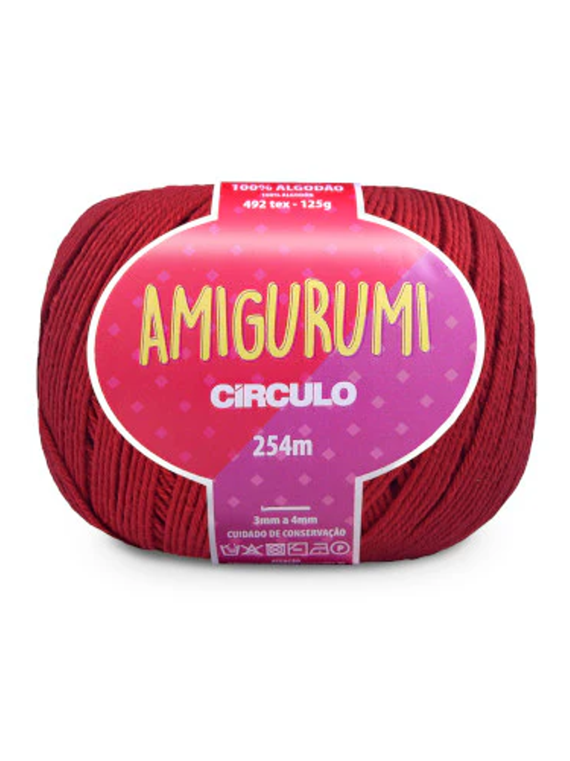 Amigurumi 3402 - Vermelho-Círculo 1