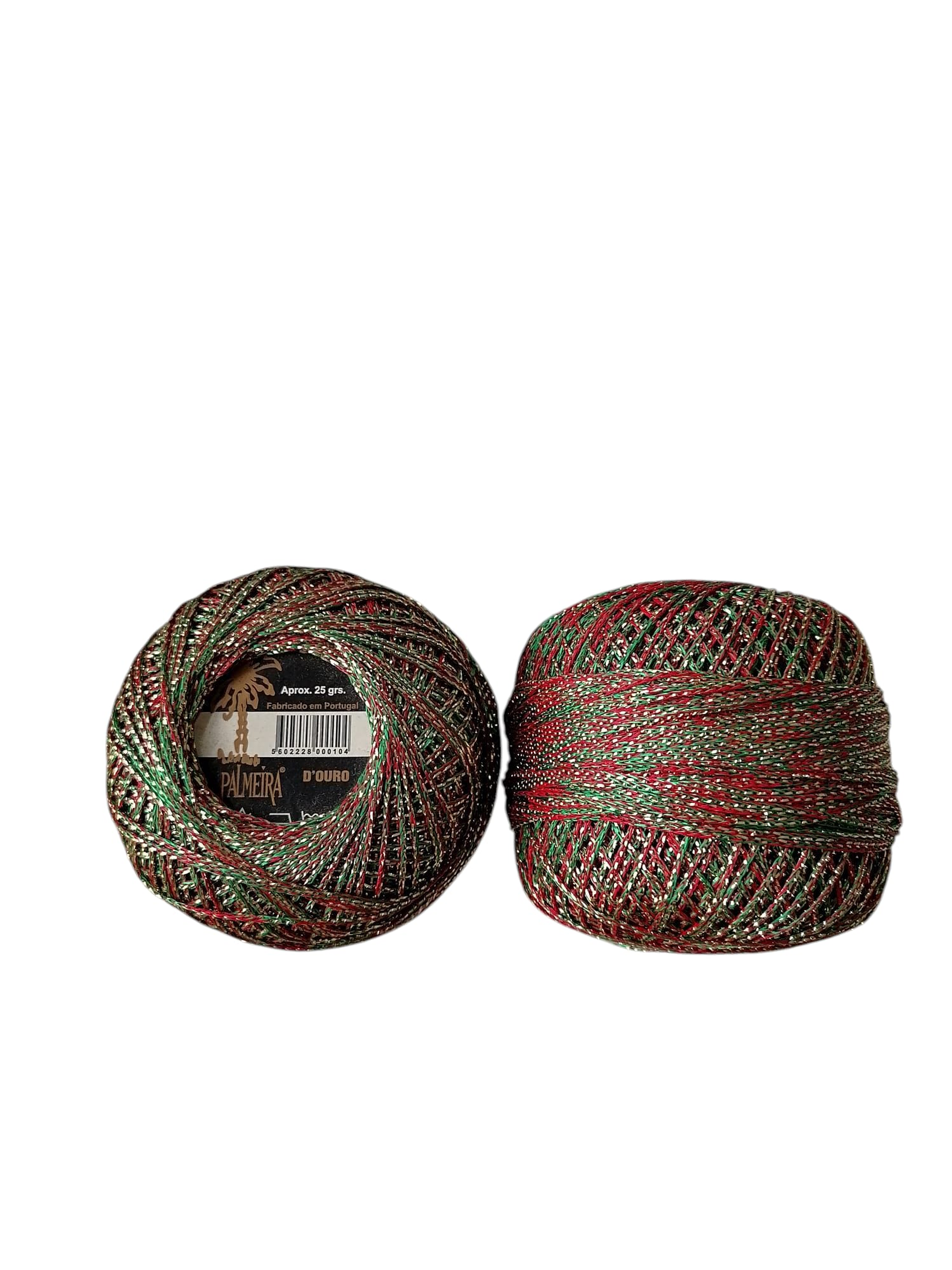 Metalizado Palmeira d'ouro nº6  - Verde, Vermelho e dourado 1