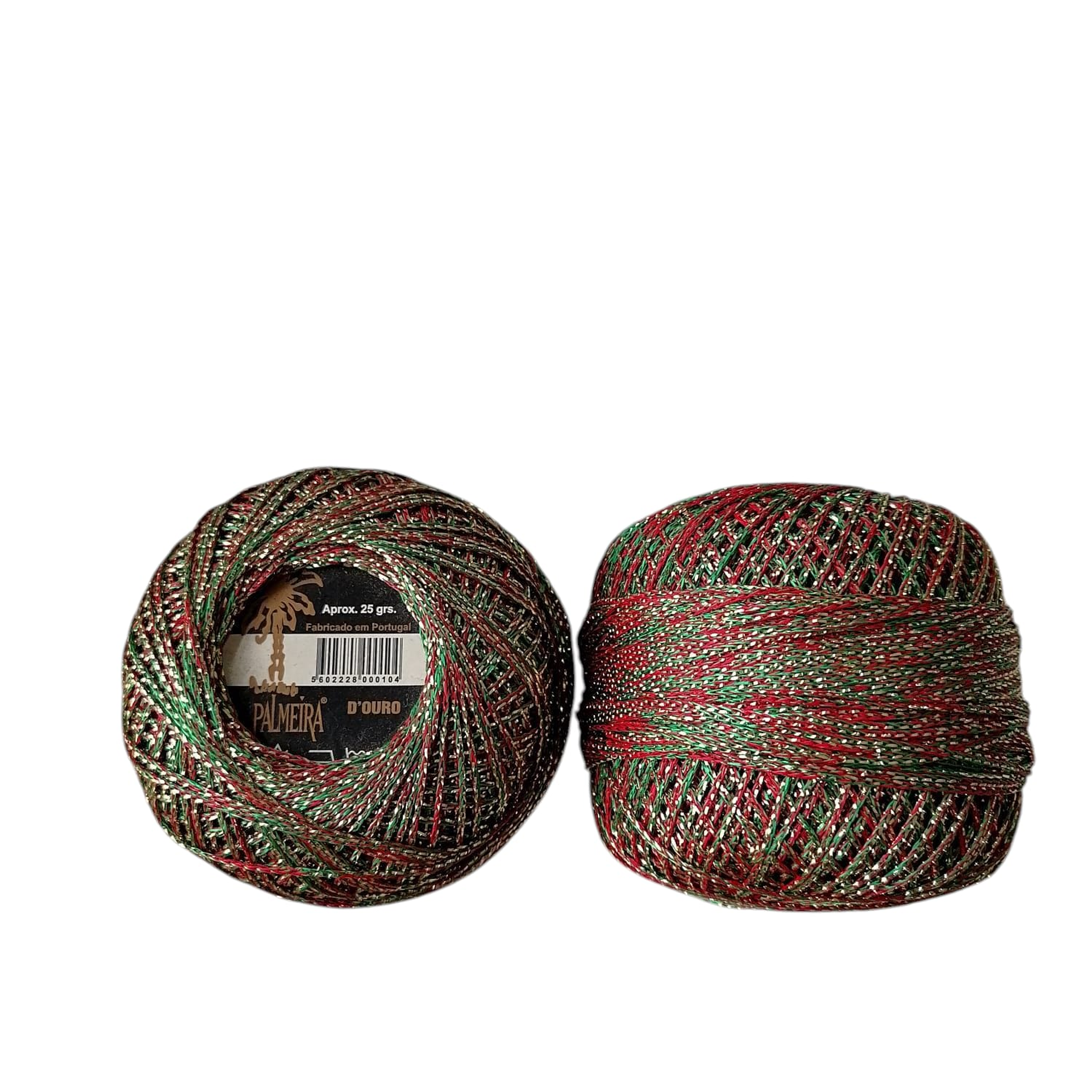 Metalizado Palmeira d'ouro nº6  - Verde, Vermelho e dourado 1