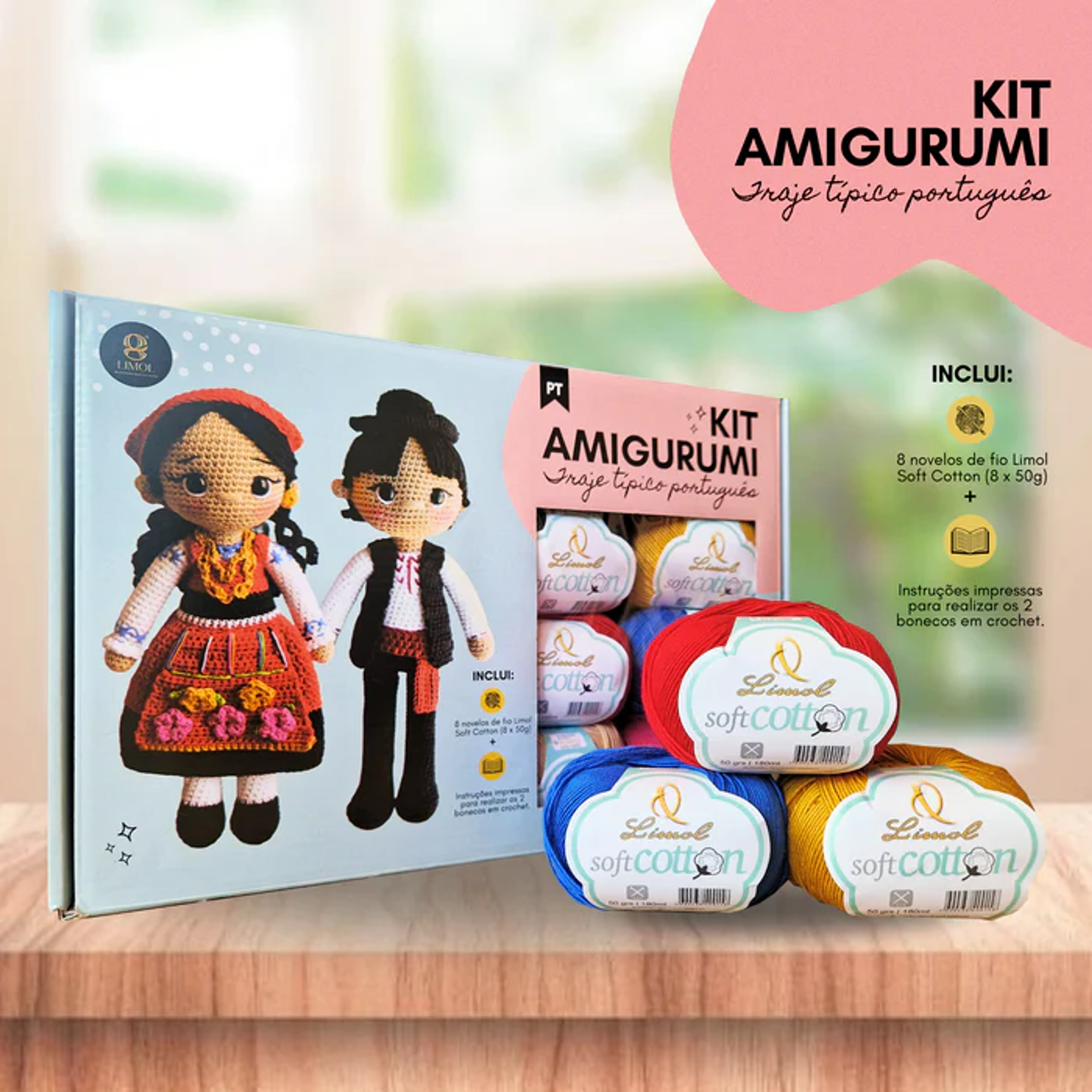 kit amigurumi - traje típico  português  1