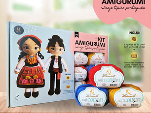 kit amigurumi - traje típico  português 