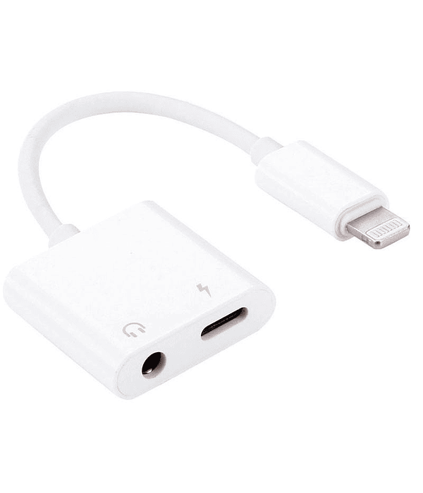 Adaptador iPhone Lightning Audio y Carga