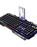 Teclado Gamer Retroiluminado Con Soporte Celular