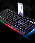 Teclado Gamer Retroiluminado Con Soporte Celular