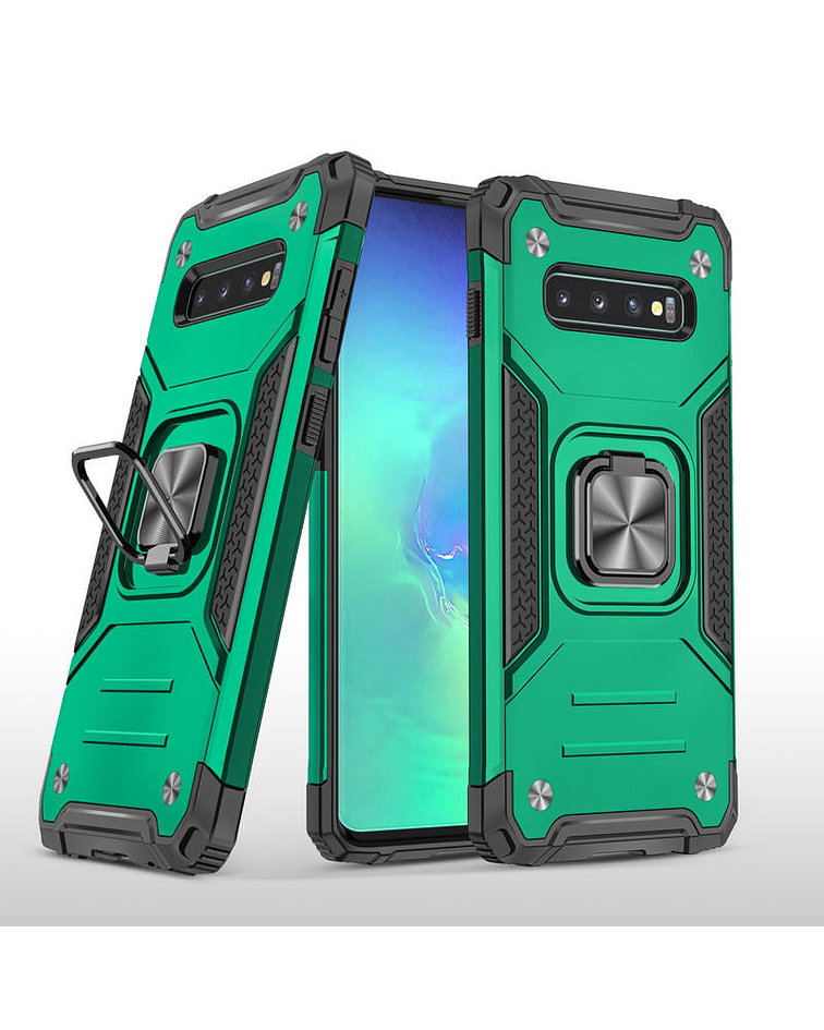 Carcasa Samsung S10 Armor Anti Golpes anillo Colores