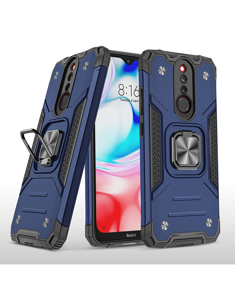 Carcasa Xiaomi RedMi 8 Armor Anti Golpes anillo Colores