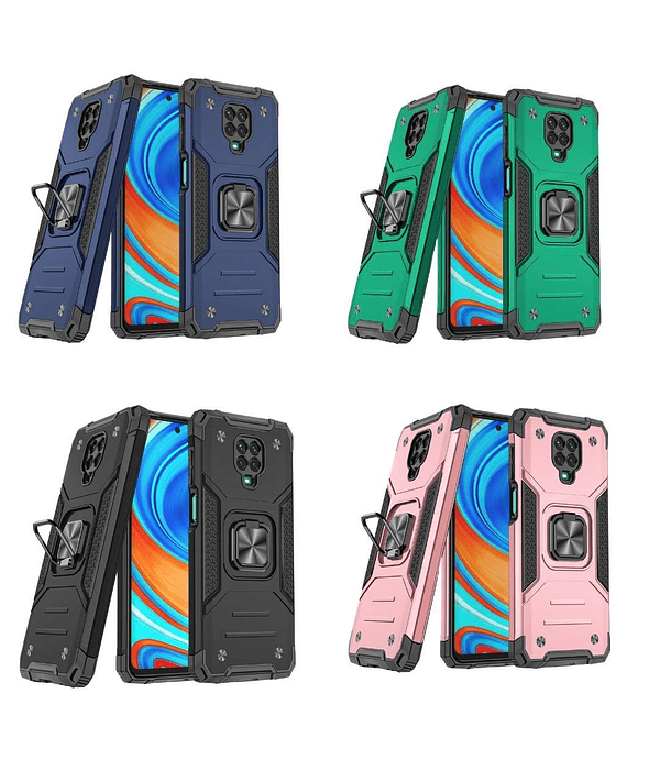 Carcasa Xiaomi RedMi Note 9 Pro / Note 9S Armor Anti Golpes anillo Colores