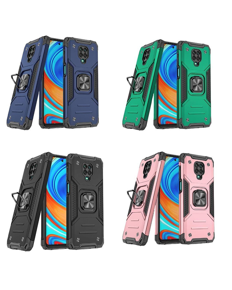 Carcasa Xiaomi RedMi Note 9 Pro / Note 9S Armor Anti Golpes anillo Colores