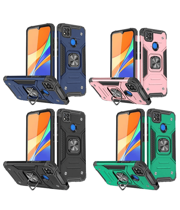 Carcasa Xiaomi Redmi 9C Armor Anti Golpes anillo Colores