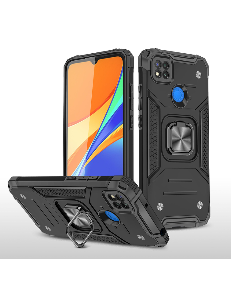 Carcasa Xiaomi Redmi 9C Armor Anti Golpes anillo Colores