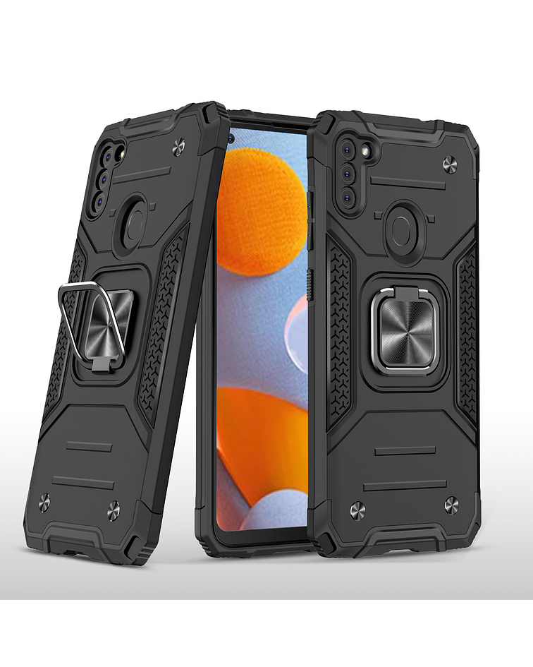 Carcasa Samsung A11 Armor Anti Golpes anillo Colores