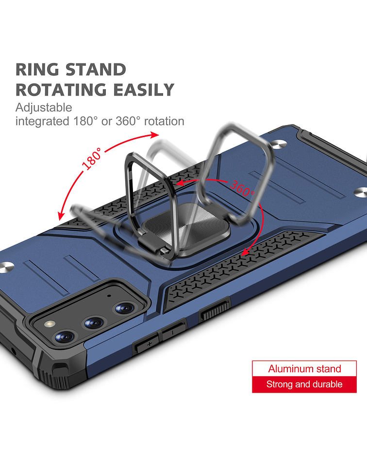 Carcasa Samsung Note 20 Armor Anti Golpes anillo Colores