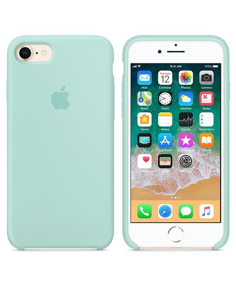 Carcasa Silicona compatible iphone  8+ Colores