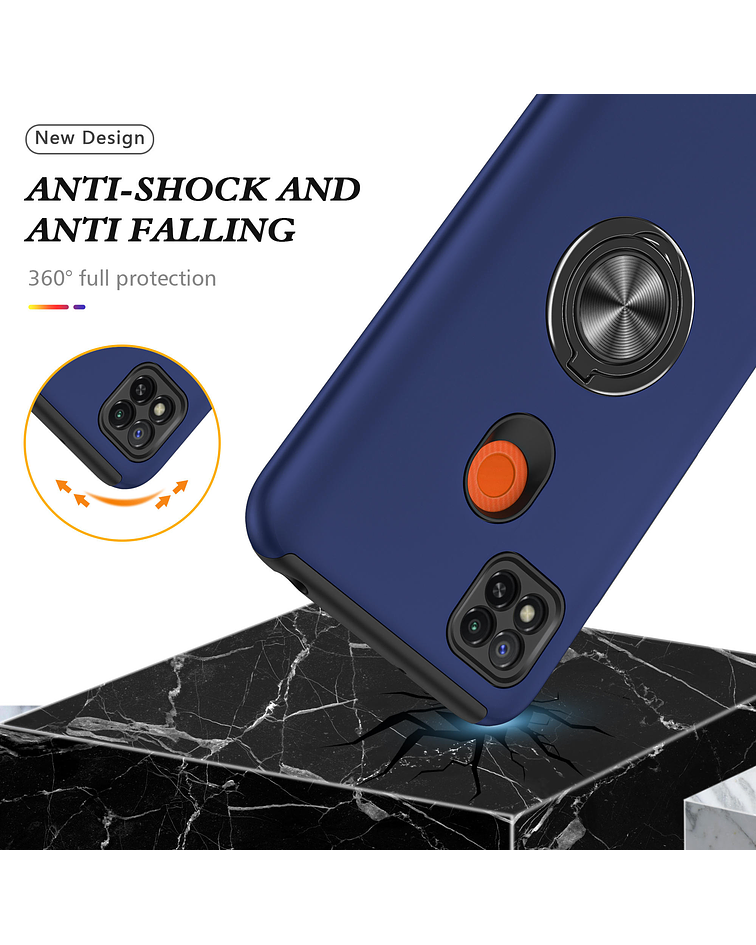 Carcasa Xiaomi Redmi 9C Anti Golpes Anillo Colores