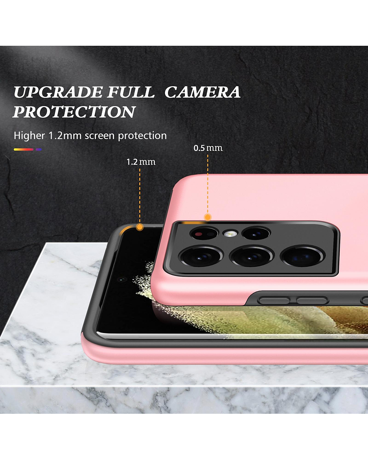 Carcasa Samsung S21 Ultra Anti Golpes Anillo Colores