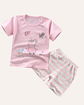 Polera niña + Pantalón corto Peppa Talla 1 a 6