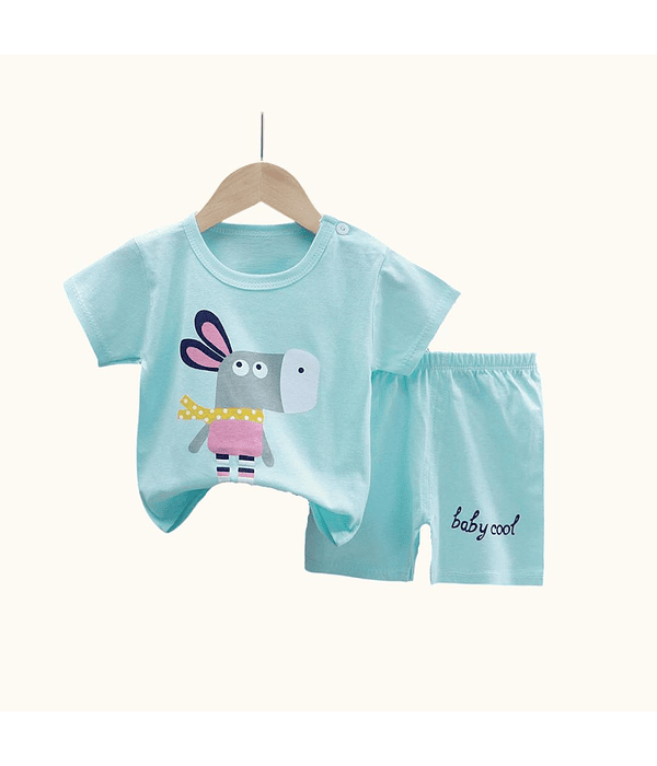 Polera niña niño + short caballo talla 1 a 6 años