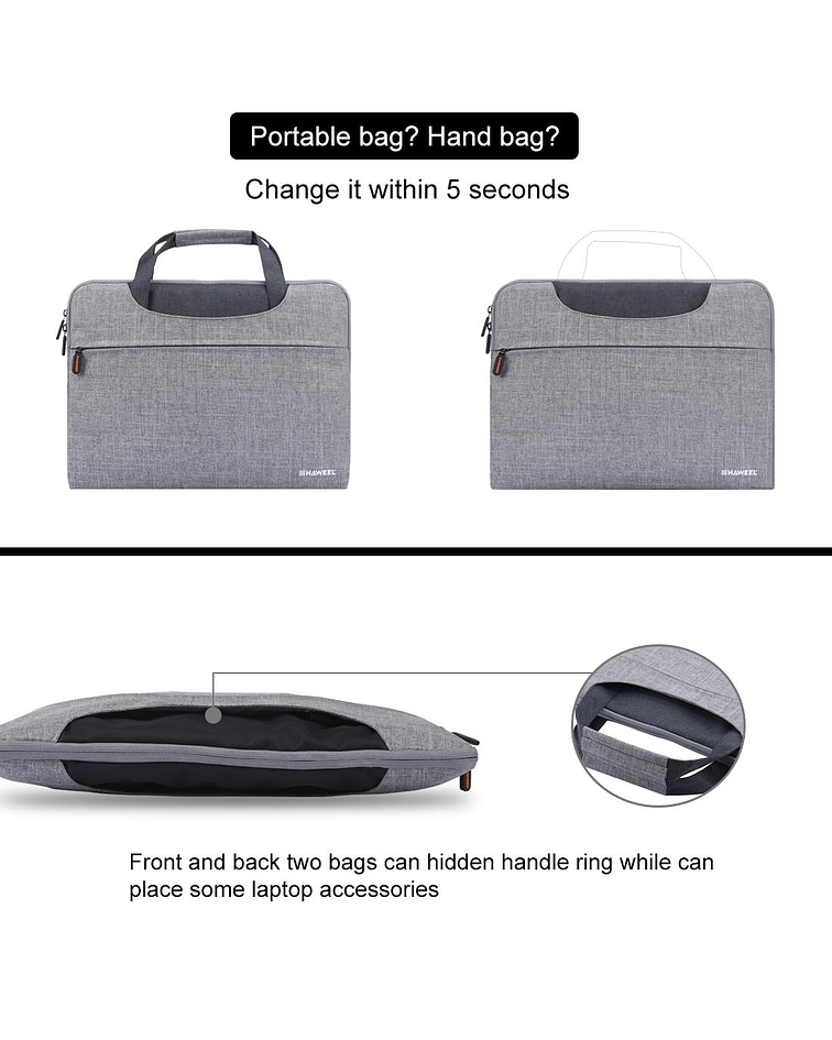 Bolso Notebook / Macbook 13.3 '' Gris