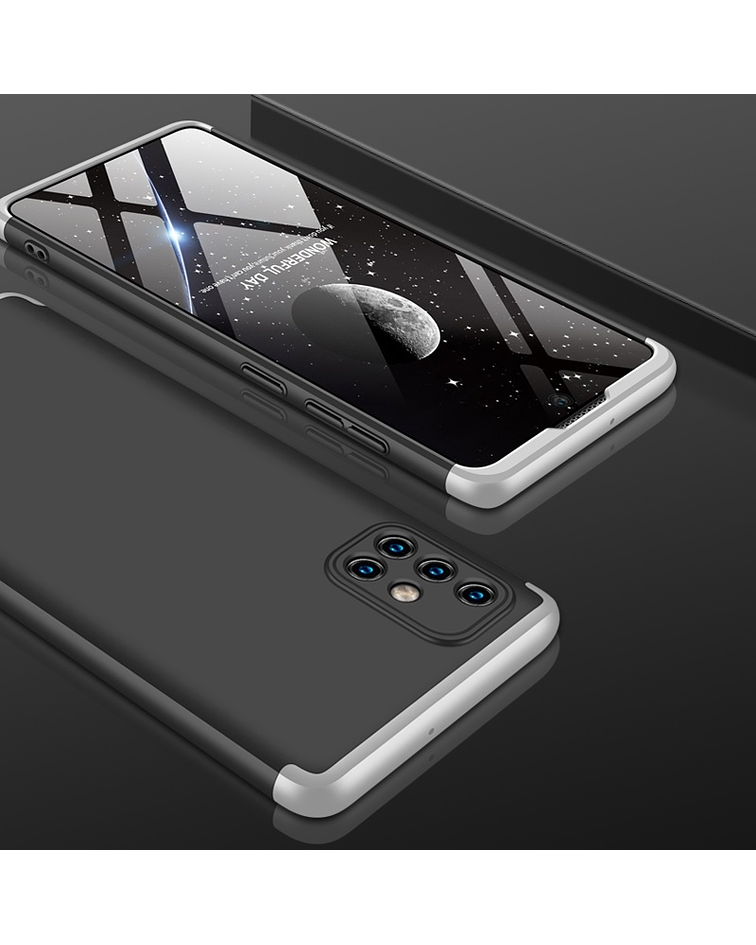 Samsung Galaxy A71 Carcasa negro/plata