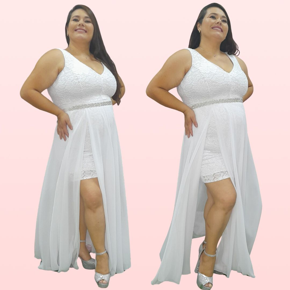 VESTIDO DE NOVIA LARGO MARCA KADRIHEL PLUS SIZE BODA MATRIMONIO MOD-SN62