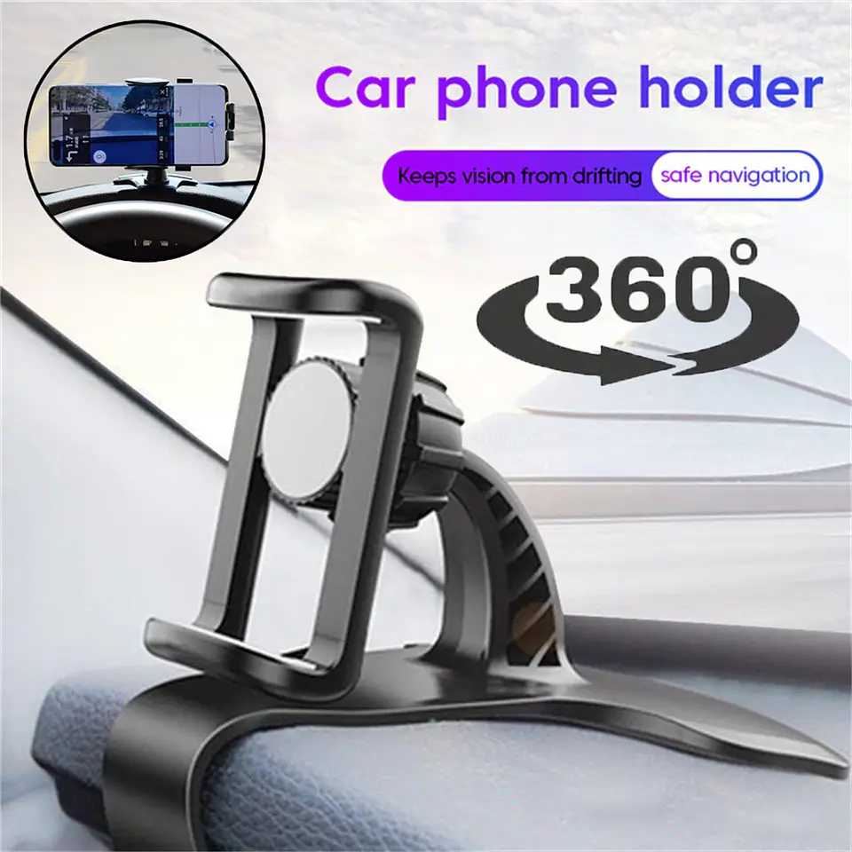 Soporte Giratorio 360° para Celular de Auto - Ajustable y Universal 1