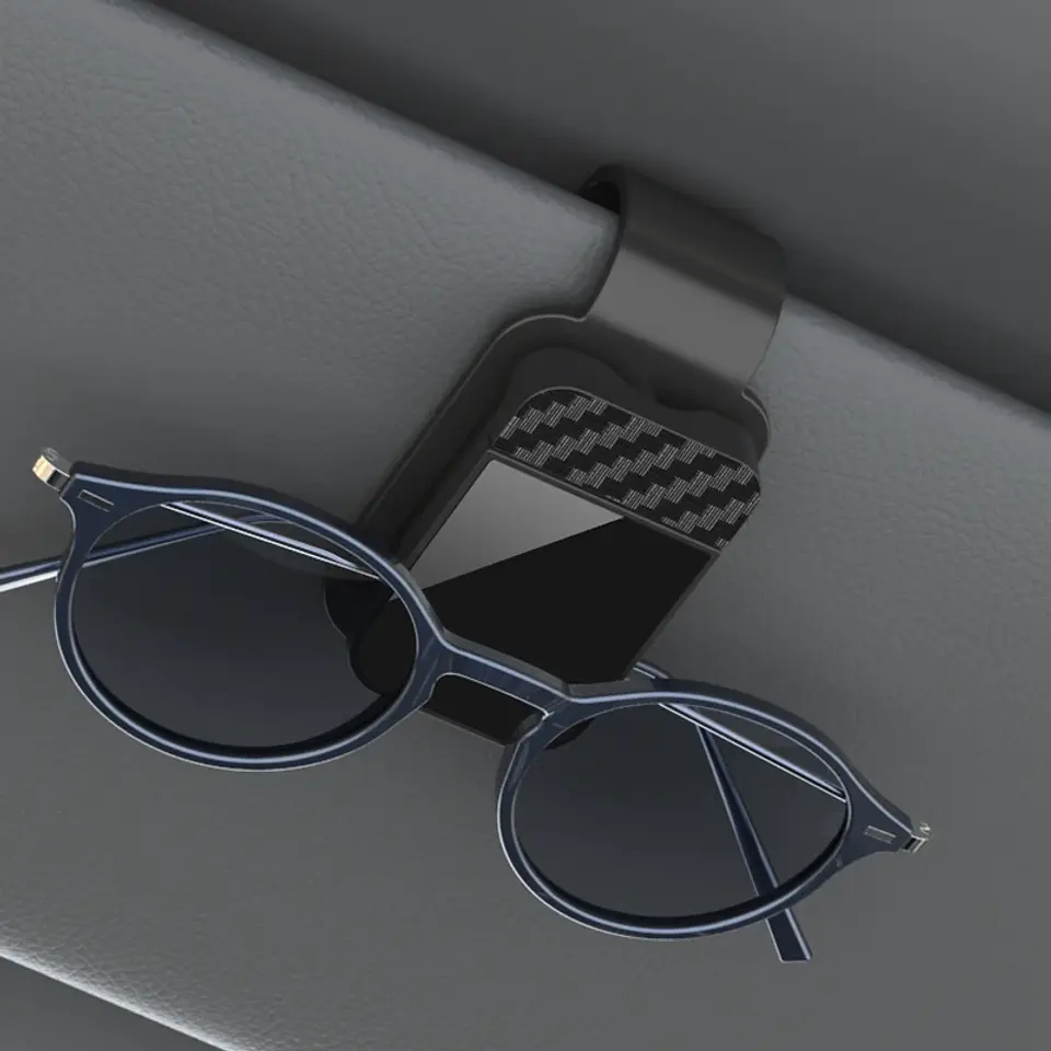 Porta Lentes para Parasol de Auto con clip - Organizador para Gafas y Tarjetas 2