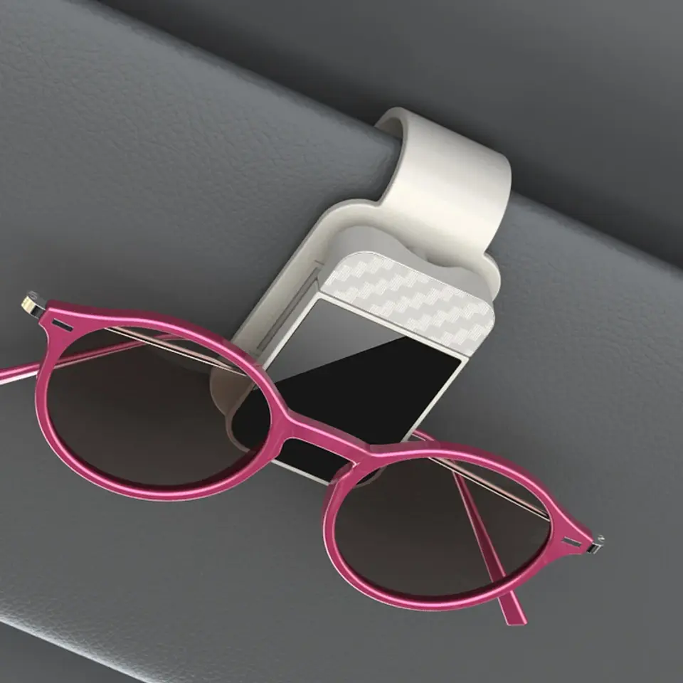 Porta Lentes para Parasol de Auto con clip - Organizador para Gafas y Tarjetas 3